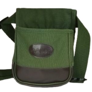 Allen Outdoor Leather Green Canvas Adjustable Utility Pouch Bag Belt